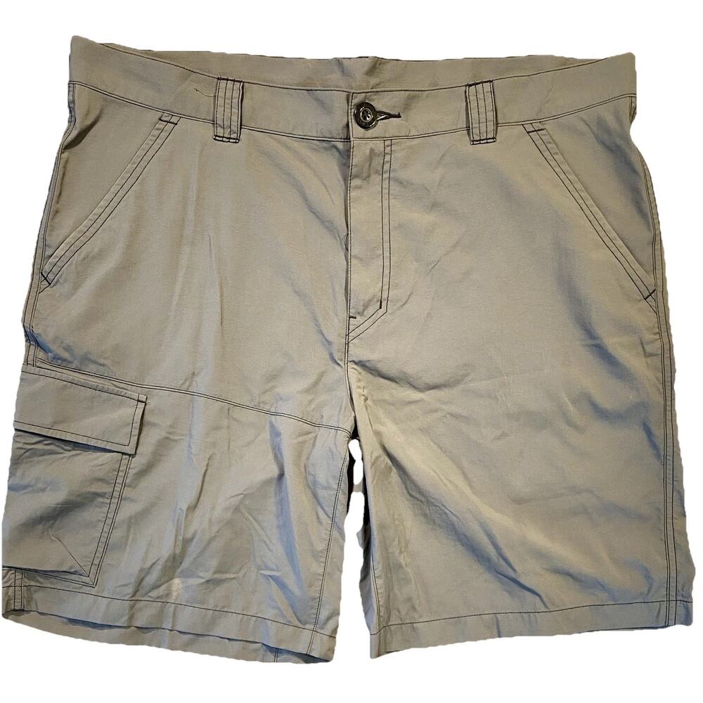 Columbia Shorts Mens 38x9 Gray Cargo Nylon Outdoors Hiking Omni Shade SP